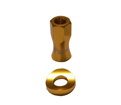 FRP rim lock alloy nut & washer gold