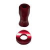 FRP rim lock alloy nut & washer red