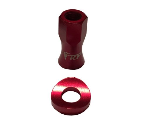 FRP rim lock alloy nut & washer red