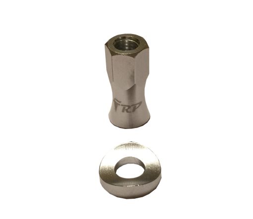 FRP rim lock alloy nut & washer silver