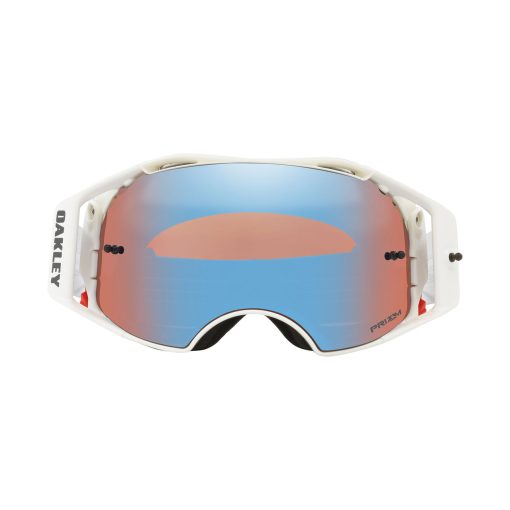 Oakley Airbrake Factory Pilot Collection MX Goggle (Whiteout) Prizm Sapphire Iridum Lens