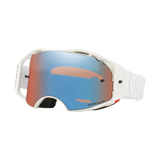 Oakley Airbrake Factory Pilot Collection MX Goggle (Whiteout) Prizm Sapphire Iridum Lens
